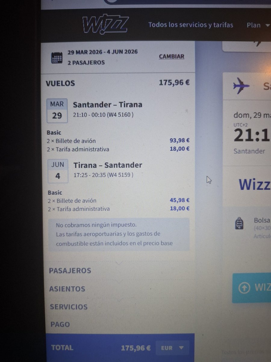 Vacaciones cogidas!!! y sí!!, nos vamos a #ALBANIA con <a href="/wizzair/">Wizz Air</a> , este año vacaciones elegidas por mi madre y estrenamos vuelo desde #SDR  <a href="/AParayas/">Amigos de Parayas</a> <a href="/Parayas_SDR/">Estadisticas aeropuerto Santander</a> <a href="/Fly_AsturiasOVD/">Destination Northern Spain #FlyToNorthernSpain</a> <a href="/SCQ_news/">SCQ News</a> 🇦🇱