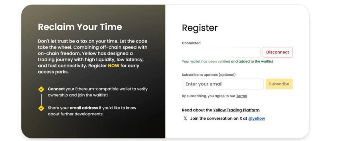 Yellowians 🟡 this isn’t just another Perp DEX. It’s built for pro level trading.

Been watching the Perp DEX space since Hyperliquid and Aster ran it up.
<a href="/Yellow/">Yellow</a> Network just opened their Perp DEX waitlist getting in early to track how it develops.

What I like:
• Real trading