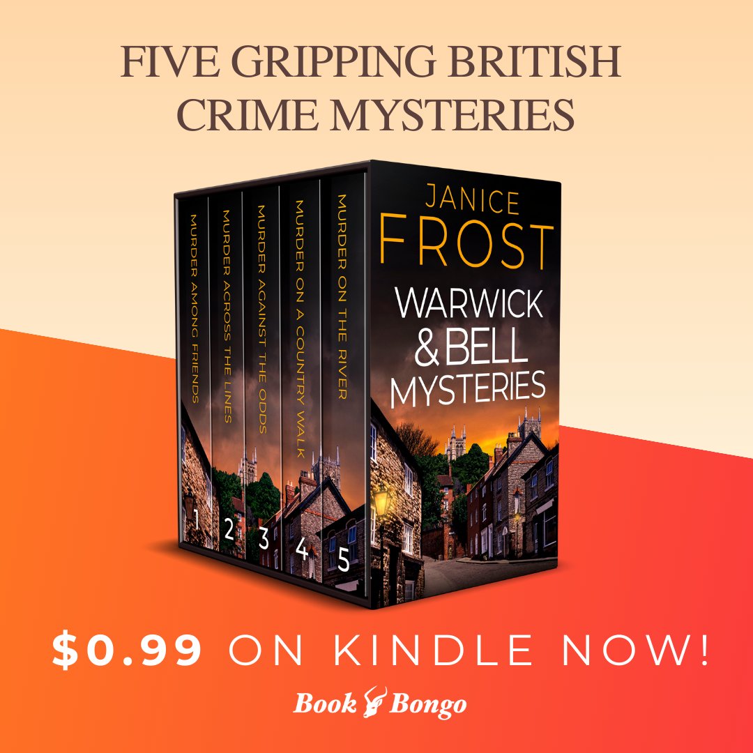 Just $0.99 on Kindle now!
WARWICK &amp; BELL MYSTERIES: five gripping British crime mysteries packed with twists by Janice Frost
UK: amazon.co.uk/dp/B0GL33KPZ1/
US: amazon.com/dp/B0GL33KPZ1/ 
#CrimeFiction #99cents #kindlebooks #KindleDeals #readersoftwitter #readerscommunity #ebooks