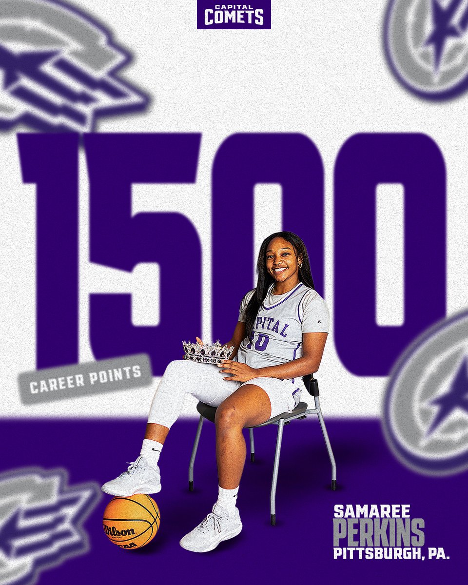 cap_athletics's tweet photo. 𝟙,𝟝𝟘𝟘 ℙ𝕠𝕚𝕟𝕥𝕤

Samaree Perkins has become the sixth athlete in @capwbb program history to score 1,500 career points!

#CapFam | #CapWBB | #POTP https://t.co/lEu5Ed117n