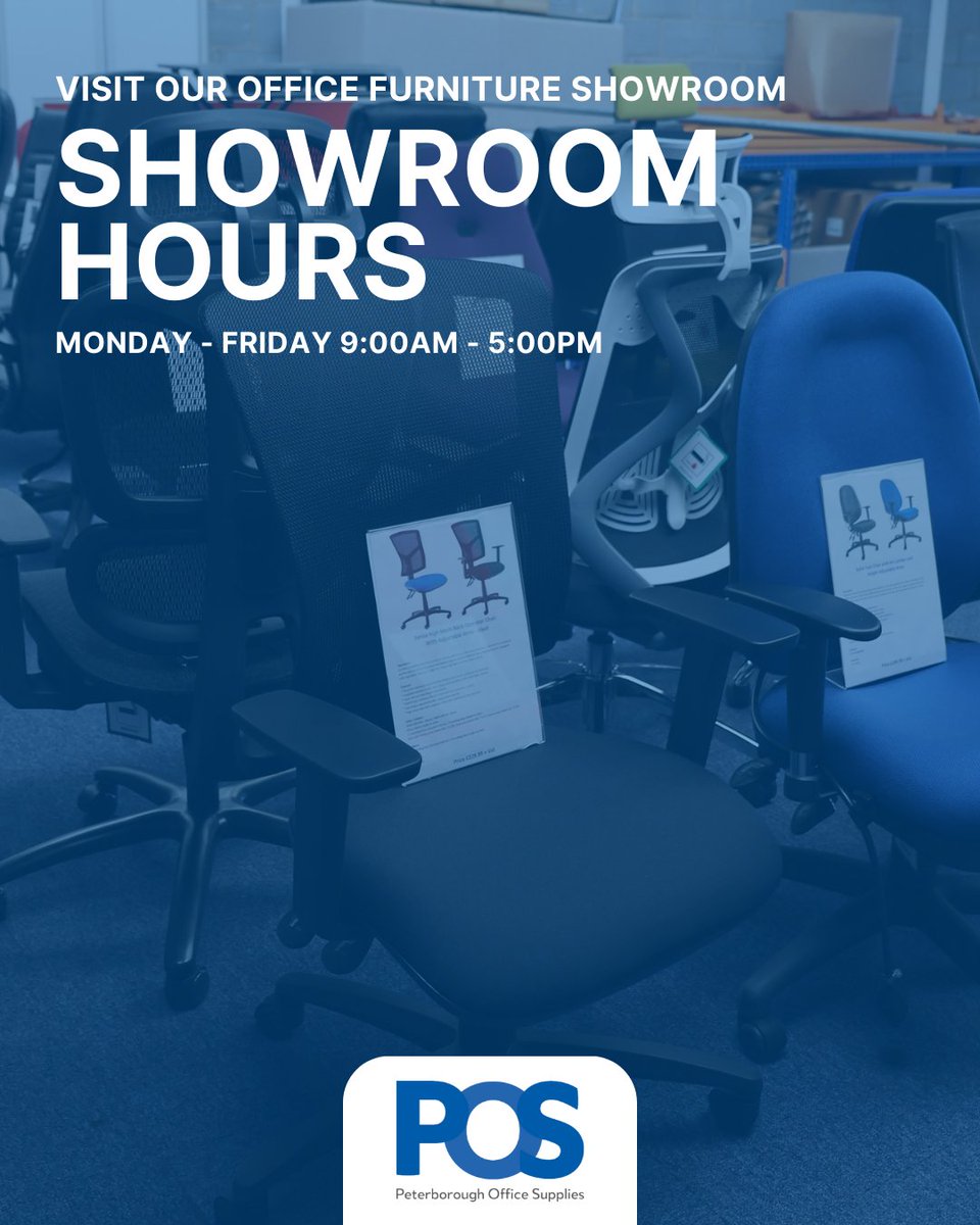 See it. Sit in it. Choose with confidence.
Our showroom is open weekdays for walk-ins and consultations.
#peterborough #officesupplies #PeterboroughOfficeSupplies