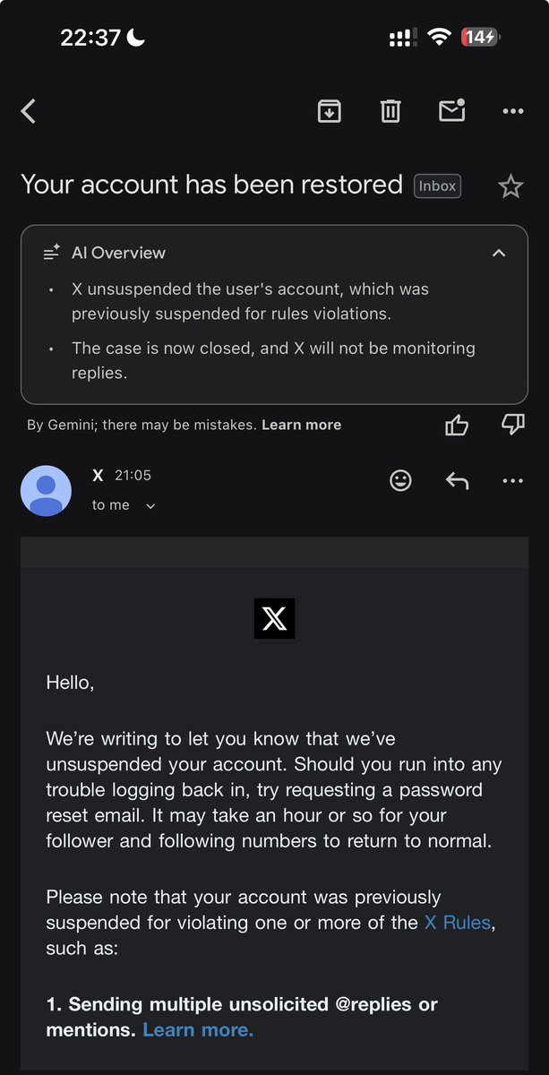WTF, @x JUST UNBANNED MY ACCOUNT AFTER 2 YEARS. LFG..🤟