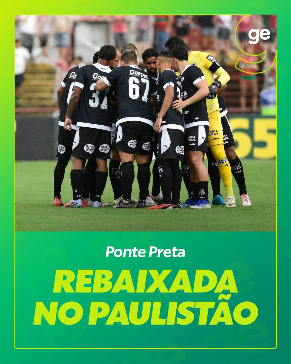 geglobo's tweet photo. Ponte Preta é rebaixada no Paulistão e cai pela 10ª vez na  história ➡️ https://t.co/xIX2ma7dPx

📷 Marcos Ribolli/ PontePress https://t.co/AhXZlfHAia