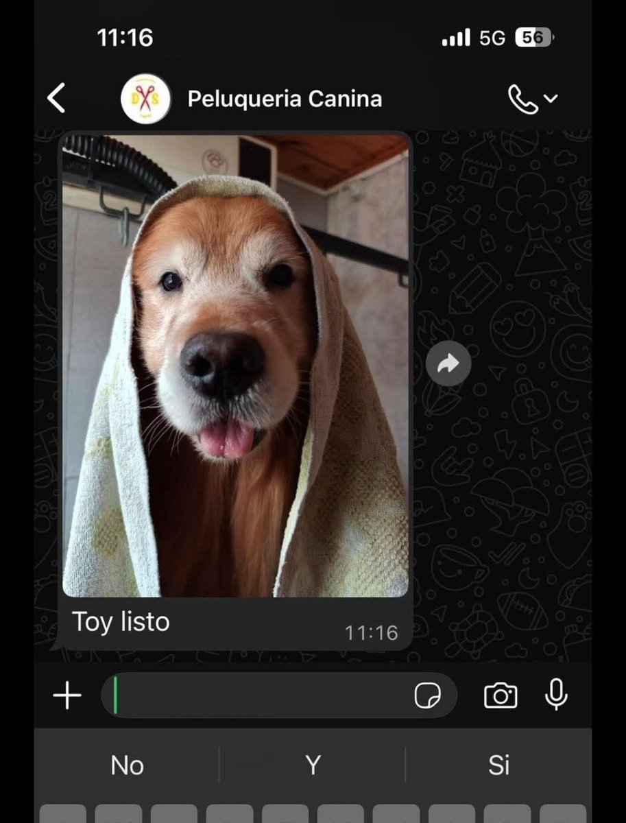 Así me avisan en la Peluquería que Tomás ya está listo 🥰😭