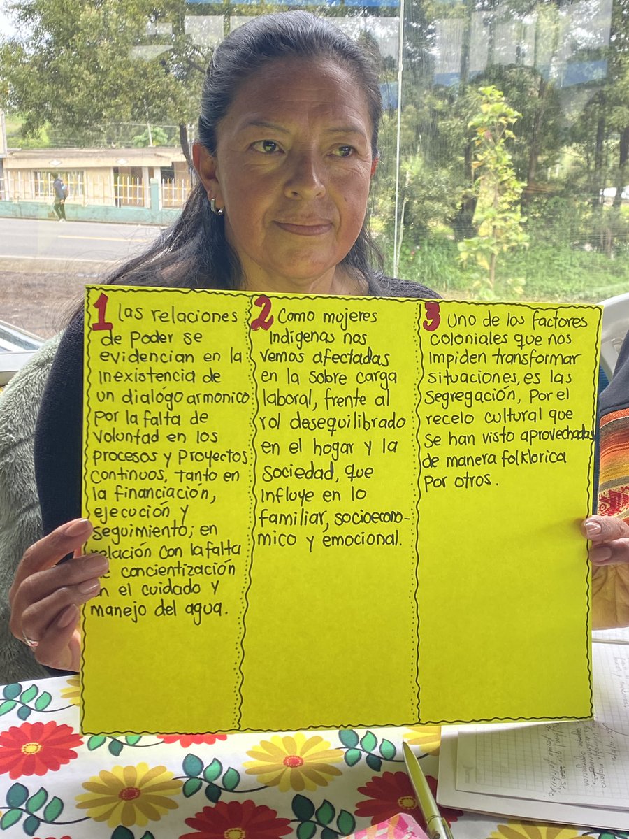 Ciase_ong's tweet photo. En conversaciones grupales, las mujeres indígenas del resguardo Ipiales y la comisión ambiental del Gran Tescual revisaron las relaciones de poder en el uso del agua, las afectaciones de género y las actitudes coloniales que impiden transformaciones en los temas del agua. https://t.co/WNrznppL7J