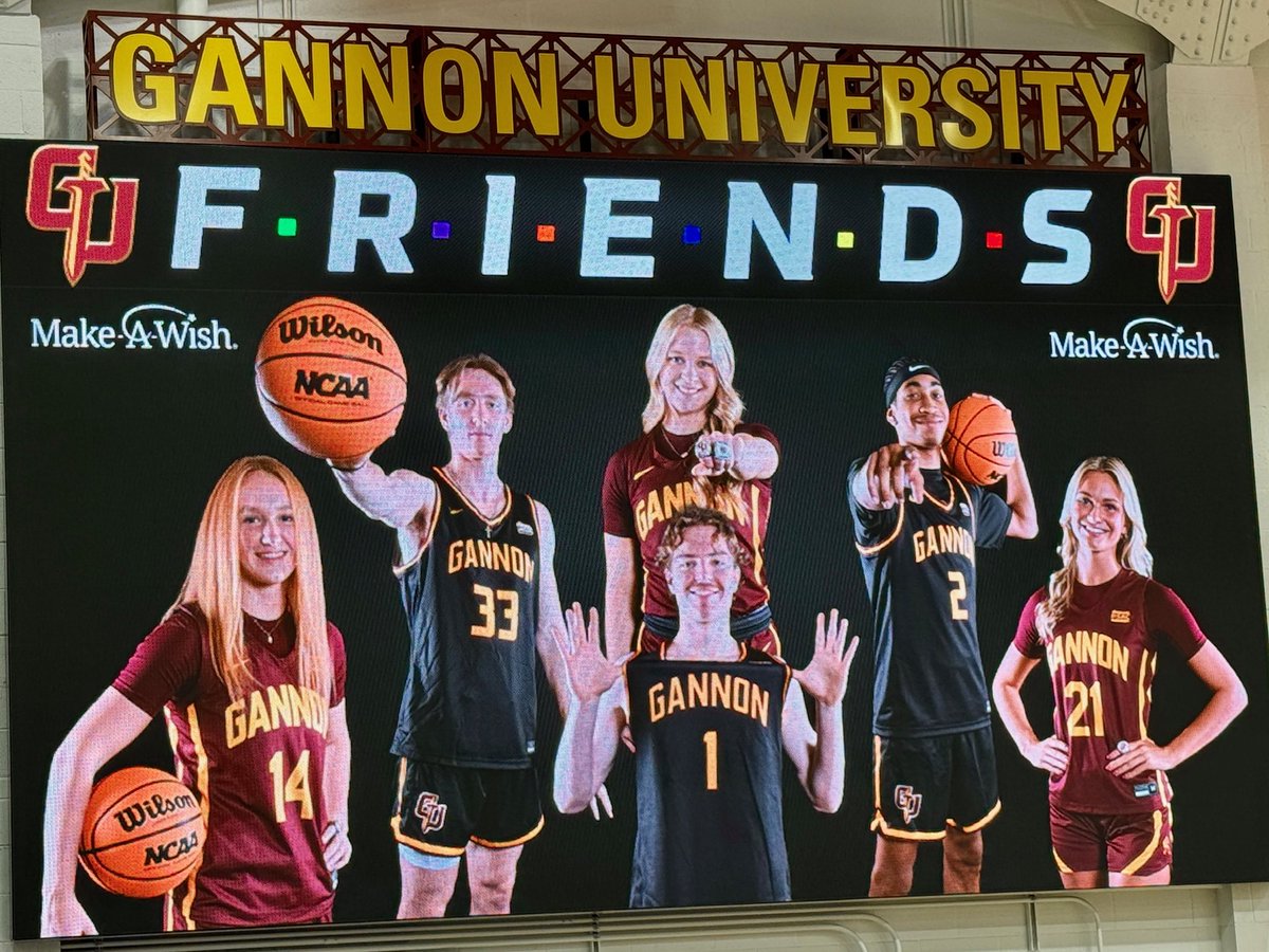 buckdeere5's tweet photo. Gannon Hoops Make A Wish Day https://t.co/HmyMPPb0Id
