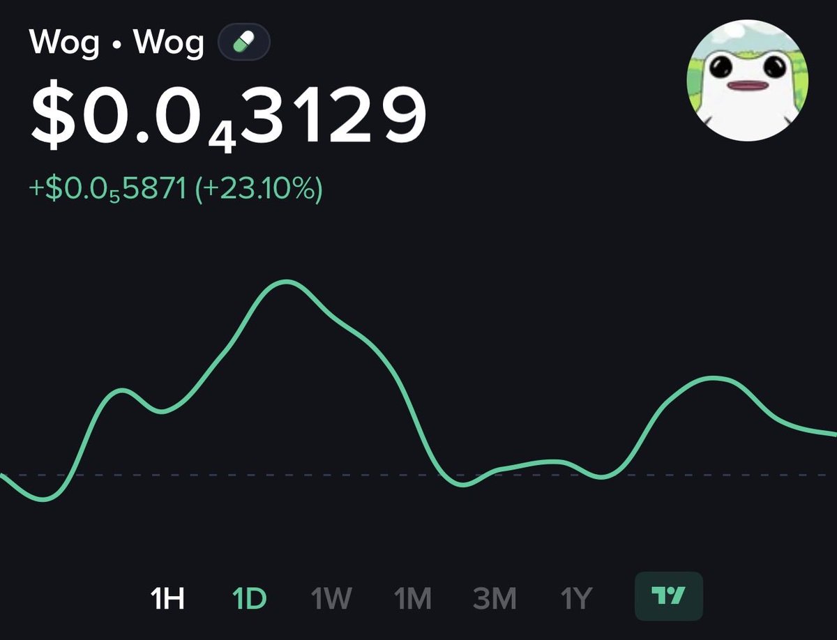 What’s next ? 🧐 

$Wog

CA: 7EVKXu9A3cxhu2DYJtWQGrQs9u2mMf3pzrMf9w4Dpump

NFA/DYOR 🍀 

#CryptoMarket #SOL #memepump #memecoins  #Wog #bullish