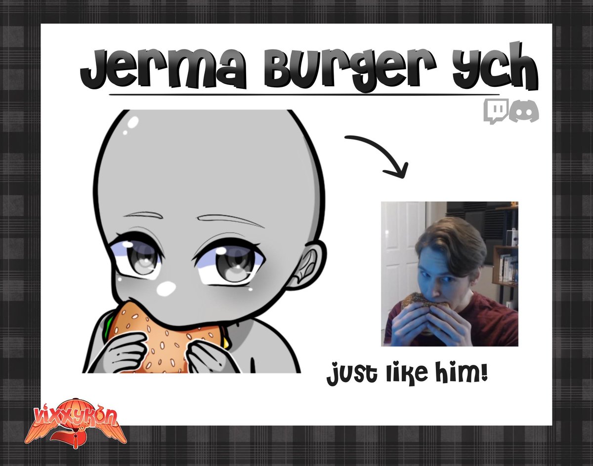 ❣️EMOTE RAFFLE ❣️
Jerma burger....🍔

And thus starts my emote ychs coming out! For each I'll be doing a small raffle so I can have an example for vgen ♡ they'll be $5!

To enter ::
Reply with your png/ref
❤️ + follow me!
(🔄 optional, but very appreciated)

#Vtuber #envtuber