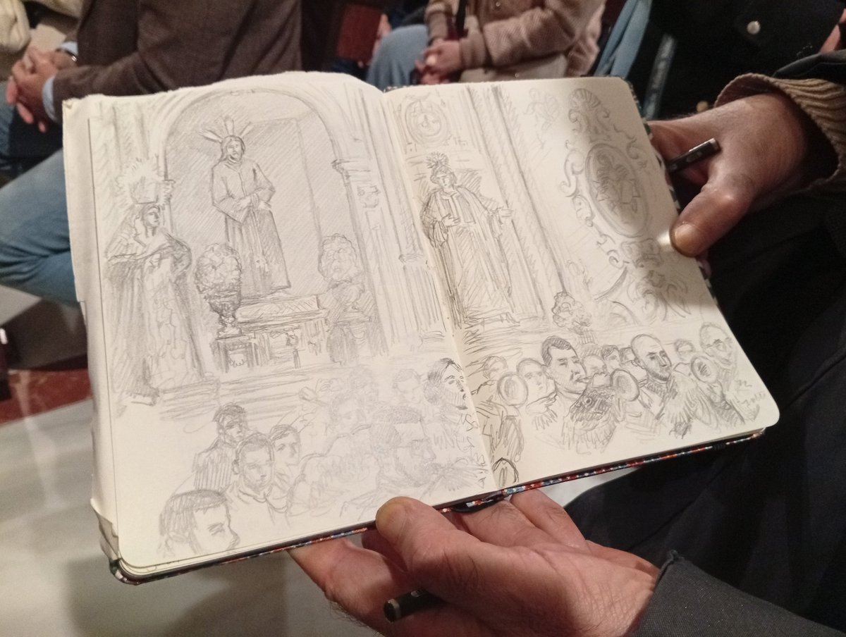 Anoche durante el Concierto que ofreció <a href="/bandasol/">Banda del SôL</a> en <a href="/hdadstagenoveva/">Santa Genoveva</a> pude disfrutar no solo de los sones de mi banda sino también de otro artista, Néstor Rufino hizo esta maravilla que comparto con ustedes.