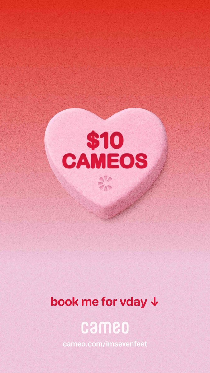imsevenfeet's tweet photo. Love is in the air! ❤️🫶😍🥰 Valentine's Day is almost here, so "Marcus Eriksen" from @OfficialHIMYM is doin' a "7-Day Sweetheart Sale" w/ 60% off personalized @BookCameo greetings thru 02/13! Book @nedrolsma at https://t.co/5Vrvogagjv now! Love you!
#ValentinesDay #HIMYM #cameo https://t.co/WQBn545tEx