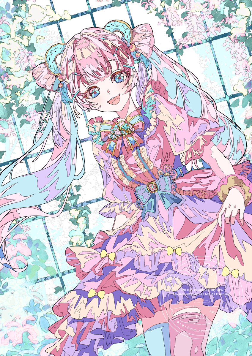 リクエストありがとうございました！
フリル描くの楽しすぎ🎀
#skeb #commission