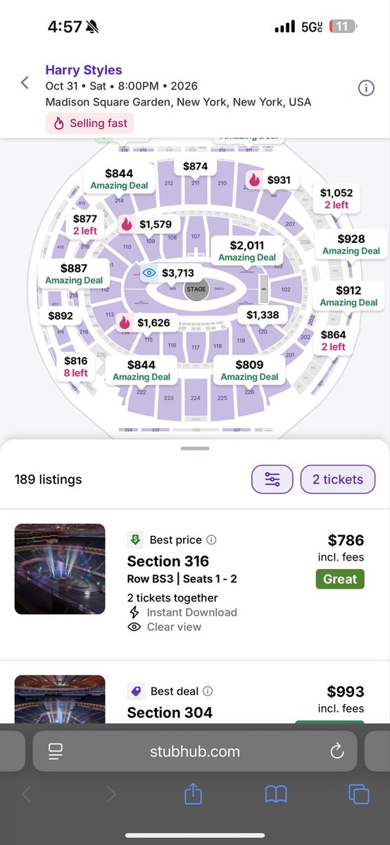 MaySatellite's tweet photo. shut the fuck up @StubHub https://t.co/f96qNrCjpW