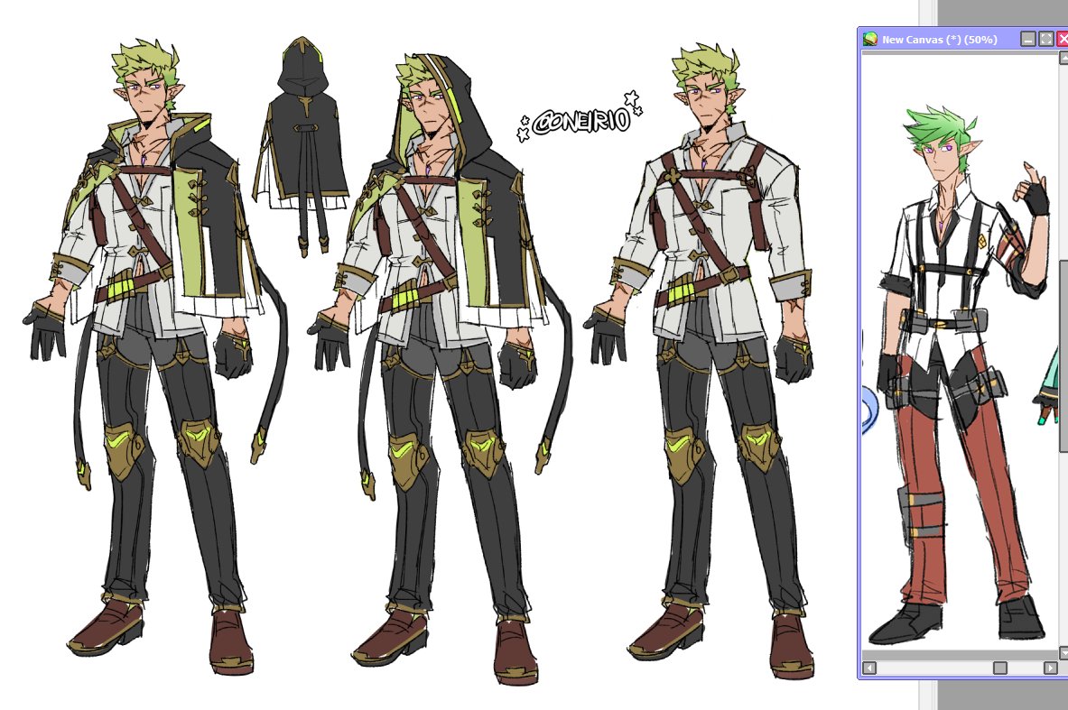 took a break from working today to redesign some old ocs as a treat