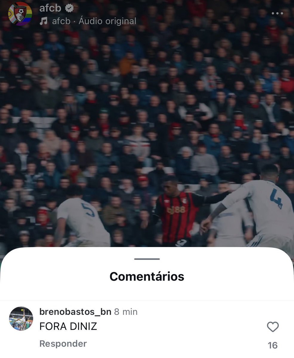 socomovasco's tweet photo. o cara no post do Bournemouth 10 minutos atrás https://t.co/mxNl8KR5H5