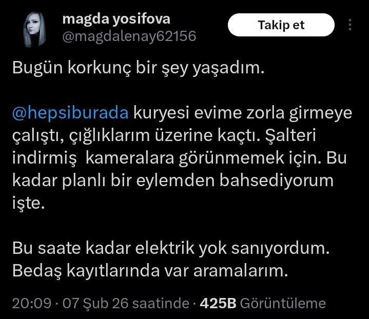 jurnalhabertr's tweet photo. Bir kadın, Hepsiburada kuryesinin elektrikleri keserek evine zorla girmeye çalıştığını iddia etti. https://t.co/WNVpghWOJE