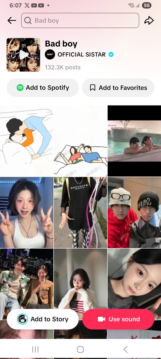 dailysoyou's tweet photo. I didn't know that @sistarsistar bad boy is viral on tiktok and base on this post, it's currently charting https://t.co/tyDsLdyFEc
