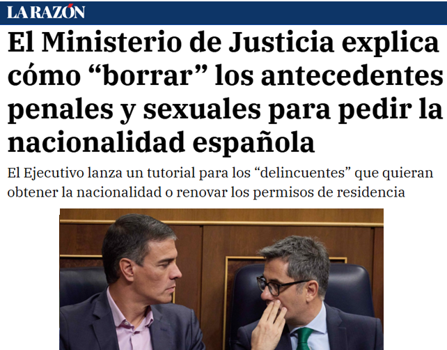 La auténtica mafia de la inmigración no está en el Estrecho, está en La Moncloa.