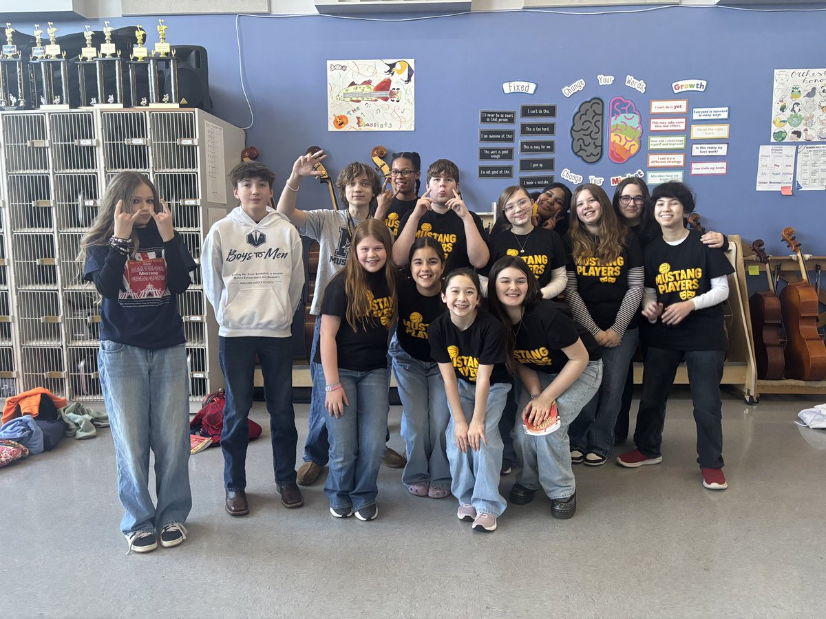 A group of our Mustang Players participating in the district theater festival this weekend! We are so proud of them and all the hard work they’re putting into this show. Be sure to catch “High School Musical Jr.” this week on Thur or Fri night at 6:30 PM! Tickets are $7 at door!