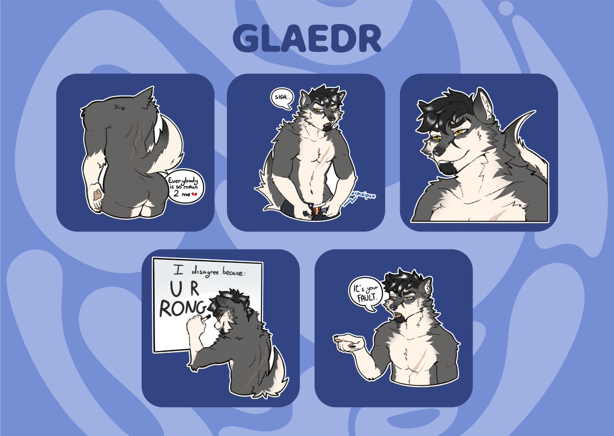 Stickers for <a href="/GlaedrWolf/">Glaedr</a> ✨