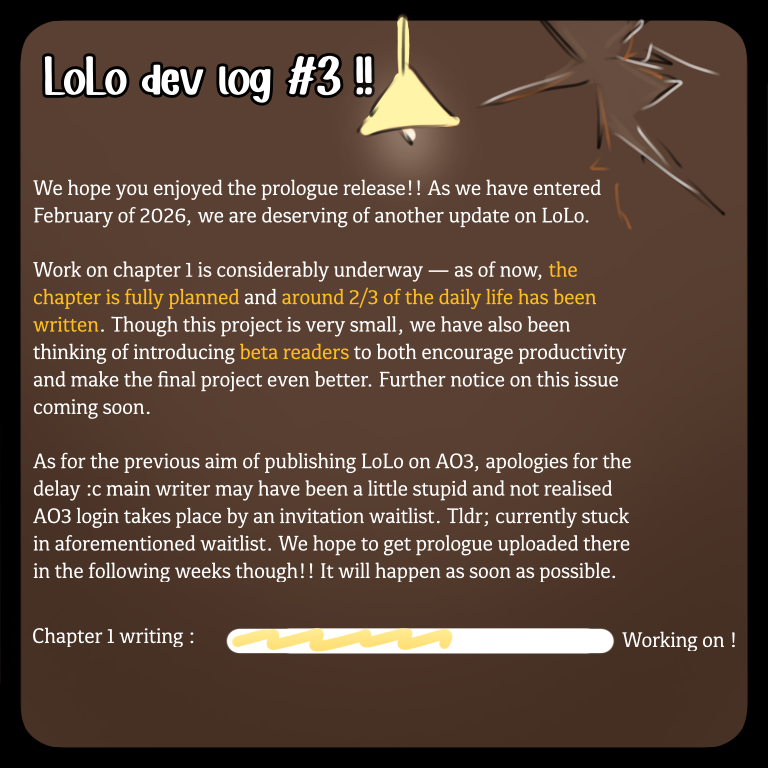 DRlastout's tweet photo. LAST OUT LIGHTS OUT — devlog #3 !!

AO3 soon. Pls be kind https://t.co/BTN1opRmAC