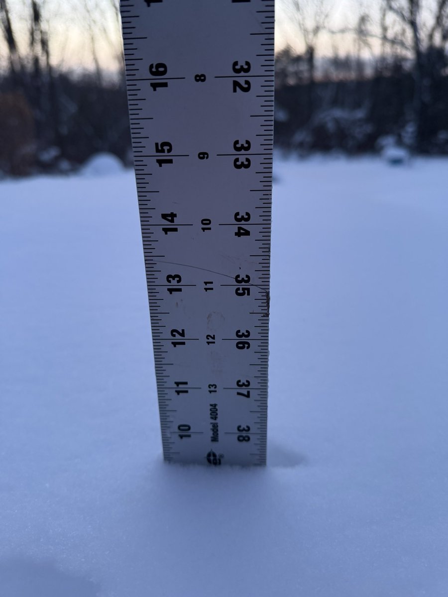 9" of total snow here in Topsfield MA! 
<a href="/WX1BOX/">SNE Amateur Radio Skywarn</a> <a href="/ericfisher/">Eric Fisher</a> <a href="/tuckerweather/">Tucker Antico</a> <a href="/PeteNBCBoston/">Pete Bouchard</a> @SurfSkiWeather