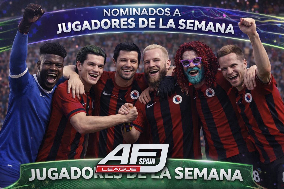 🖤GRAN SEMANA EN AFJ♥️

Después de una gran semana tenemos 6 jugadores en el 11 en <a href="/AFJLeague/">AFJ España 🇪🇸 🎮</a> 
Estamos contento e ilusionado, y queremos más.

A seguir equipo!!!

<a href="/Anthony29593266/">Anthony</a> 
<a href="/damiancillo15/">Damián 𓆰𓆪</a> 
<a href="/Danielrioja10/">Danielrioja10</a> 
<a href="/vg_toni/">ToniVG</a> 
<a href="/aadrianpereez09/">Adrian Perez Ibarra</a> 
<a href="/monoleal10/">Mono Leal</a> 

#WeAreKemao 🖤♥️