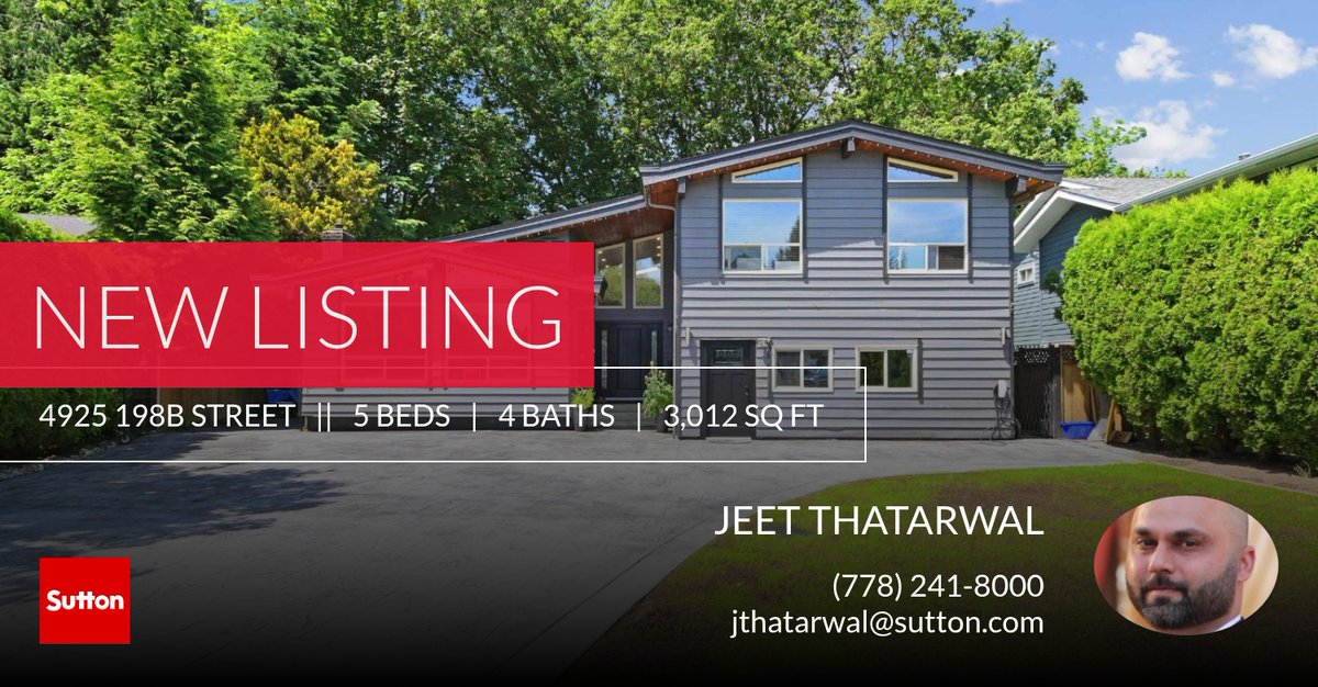 JitenderT's tweet photo. 📍 New Listing 📍 Take a look at this fantastic new property that just hit the market located at 4925 198b Street in Langley. Reach out here or at (778) 241-8000 for more information

Please call me if you want to upsize, downsize,... https://t.co/McmHpLgI6R https://t.co/IUSIL0oy1d