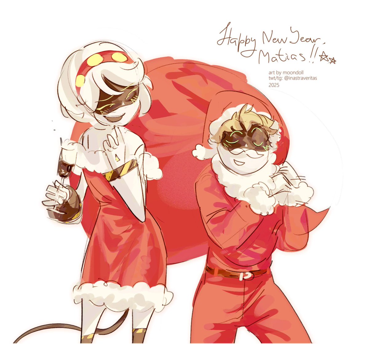 And finally Day 7!!!!
Taking the chance to show this amazing art my dear friend <a href="/inastraveritas/">moondoll (つˊ꒳​ˋ)つ ～ ✧ ⋆ . ・ﾟ</a> give me as a gift, his art is just amazing 
#Vhad #Vhadweek #VMurderDrones #Thad #MurderDrones