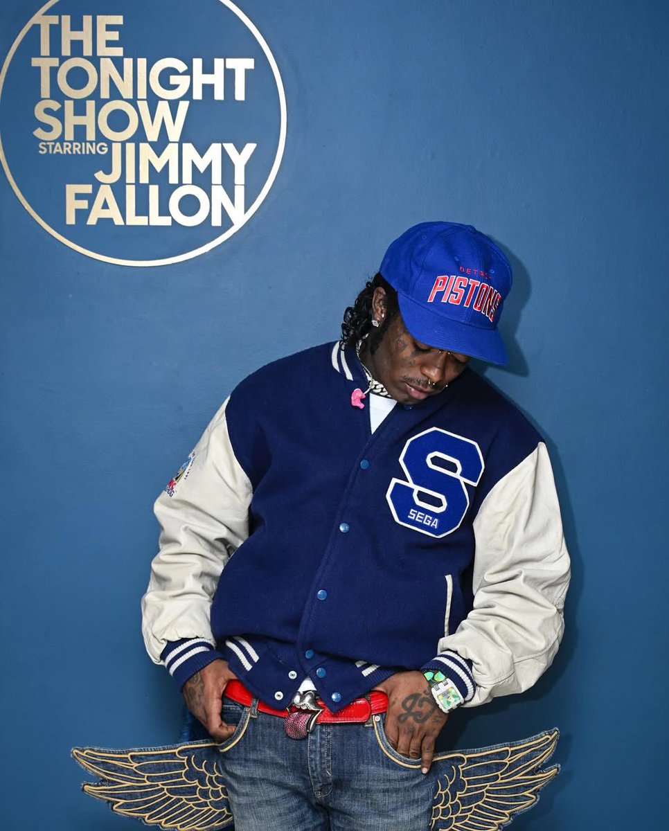 dawnfm103_5's tweet image. Lil Uzi Vert was seen wearing Michael Jackson’s SEGA varsity jacket on The Tonight Show, the same jacket The Weeknd posted himself wearing 3 days ago at SEGA Japan HQ