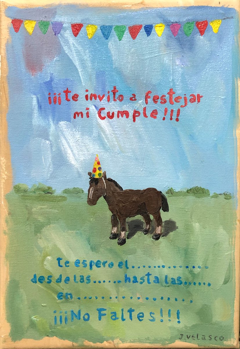 Tarjetita de Invitación (modelo nro 2)
Óleo sobre tela 
20x30cm