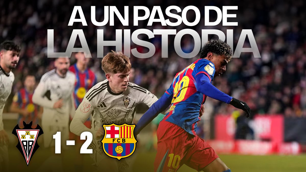 🙀 A un paso de la épica: así vivimos el Albacete 1–2 FC Barcelona

🔥 Tras eliminar al Madrid, el Carlos Belmonte rozó otra noche histórica… y nosotros estuvimos ahí

📹 <a href="/NachoLozLop/">Nacho Lozano</a> 

👉 Pincha aquí: youtu.be/1IwqoOkLwbI