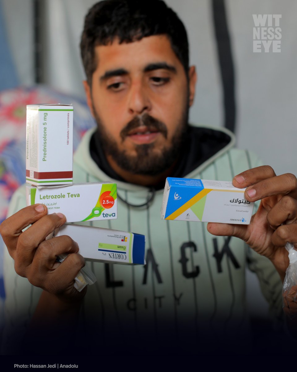 WitnessEye_Ch's tweet photo. 🟡 Mohammed al-Turk (34) lives in a makeshift tent, while battling brain cancer, in Deir al-Balah, Gaza. Al-Turk’s life is under threat as he is unable to receive the necessary treatment due to severe shortages of medical supplies in Gaza.
🗓️ 04.02.2026
📍 Deir al-Balah, Gaza https://t.co/9YBiagcpxt
