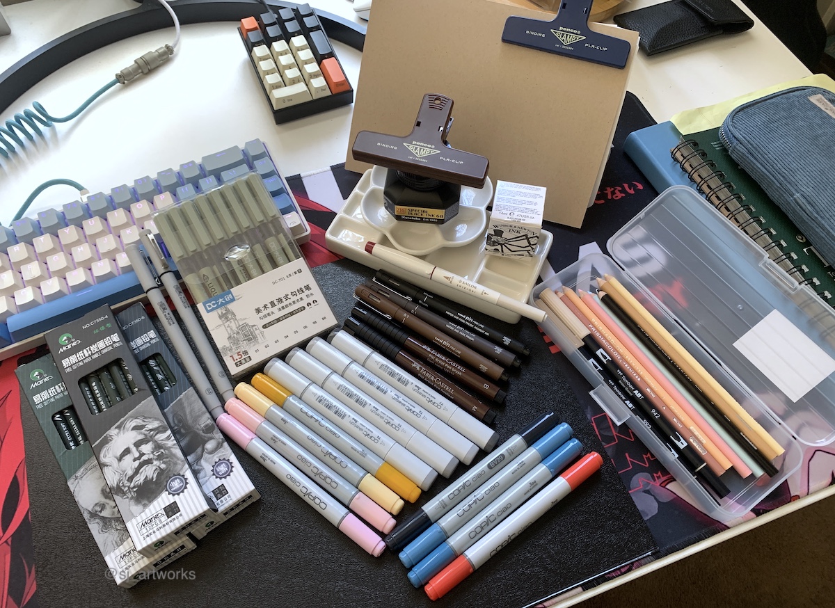SJ_Artworks's tweet photo. From some recent supply shopping 🛒 #sketchbookart #illustration #artistonx #traditionalart https://t.co/Urs014yHlK