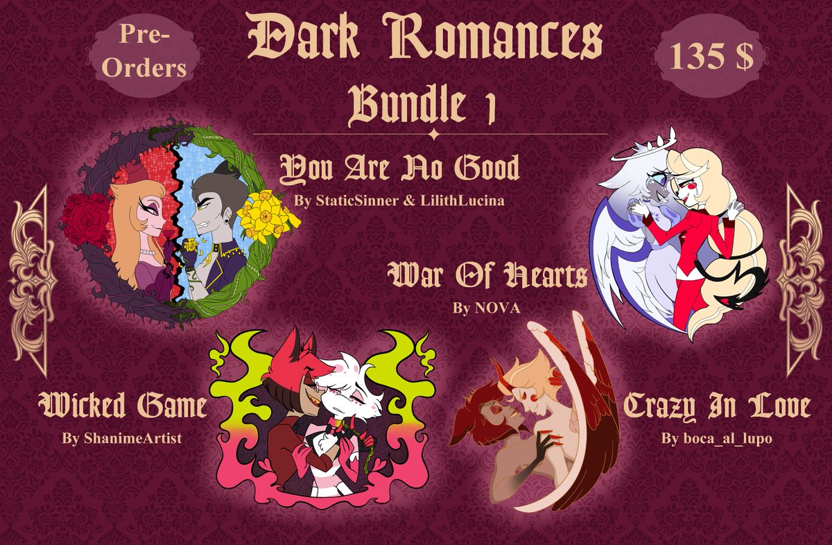 Bringing back this project .<a href="/LilithLucina/">LittleDemonLucina 🔞</a> has created along with other amazing artist!
This time we are doing 4 total rounds starting with Round 1 line of pins from Feb 7-21

Will be posted in my shop here etsy.com/shop/StaticSin…

Keep a look out if interested! #Hazbinhotelmerch