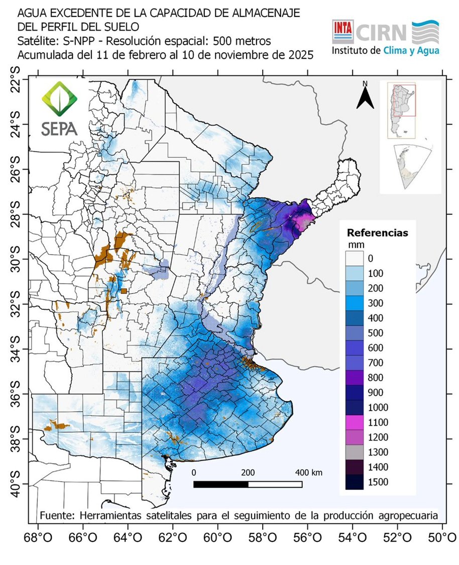 JorgeLMercau's tweet photo. En Hiper Llanura Chaco Pampeana
GRAN porción d #Agro🇦🇷
MANEJA #NapaCerca 
Gran #Almacen d🌧️previa con efectos
+👍>Agua Transpirable <Sequía 
-👎Inundación y Salinización 

Ese #Almacen se RECARGO
con parte d #Excedente 2025
#Agua2m 1 feb NO SIMULA ese BUFFER
HAY zonas MEJOR🧐💪 https://t.co/fBg54qn5rV