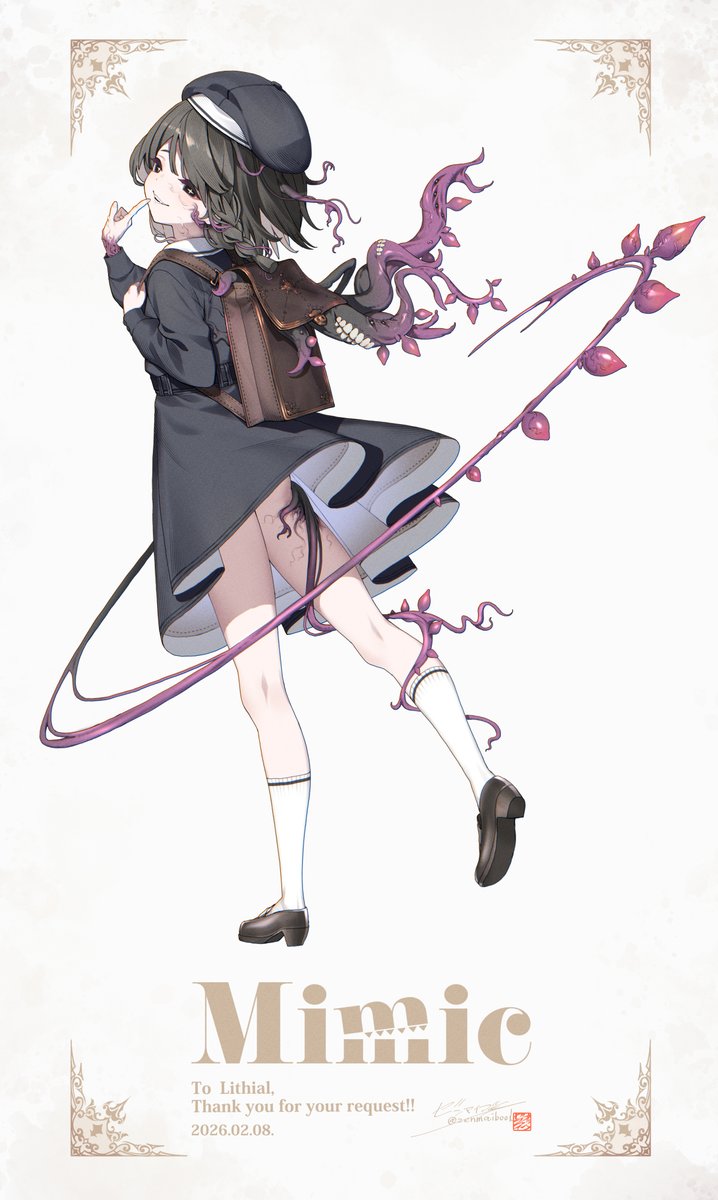 「ひともどき #Skeb」|ゼンマイブック/Zenmaibookのイラスト