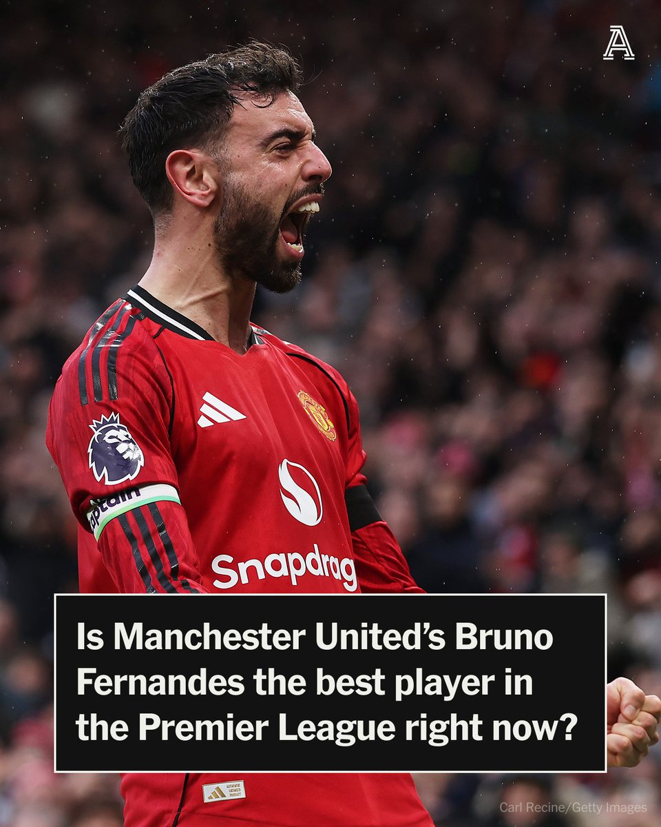 TheAthleticFC's tweet photo. Bruno Fernandes’ fingerprints are all over just about every fast, crisp and fluid passage of play that Manchester United are stringing together under Michael Carrick.

He is revelling in the freedom he has been granted. On form, there is not a better player in the Premier League right now.

📝 @mjcritchley 

🔗 https://t.co/l8y7gXzUQO