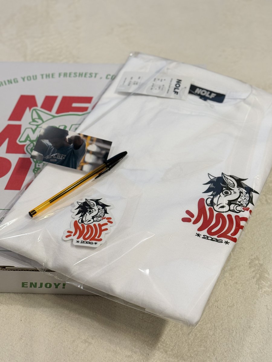 限定20枚レアT届いた‼️
厄年はこれで吹き飛ばします🐴💨

#NOLF
#NTP