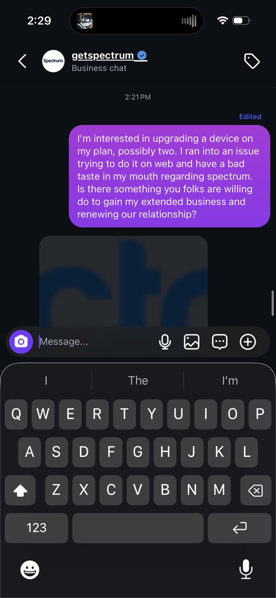 blakeruns's tweet photo. @GetSpectrum despite your terrible customer service I’m considering/trying to upgrade two devices and extend my relationship but the website experience problems and now this. WHAT CAN YOU DO FOR ME? @ATT @VerizonSupport https://t.co/KKbci7q3JJ