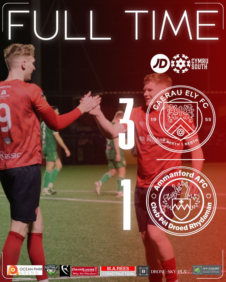 CaerauElyFC's tweet photo. Caerau Ely 3-1 @AmmanfordAFC 
A deserved result infront of a good crowd tonight at Cardiff Met 3G. 
Goals from Hywel Davies and 2 from Tim Parker secure the points. 
Thanks to our visitors and best wishes for your promotion push. #ONerthINerth 
@ChrisJenki18199 @danjdavies https://t.co/RNYYQDU70c