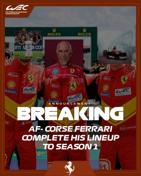 <a href="/henry385rivero/">Henry385rivero</a> AF-CORSE Ferrari Completa a sus pilotos

Pilotos: <a href="/JorgeVictorN7/">Jorgexx7 🇪🇸✝️</a>-<a href="/ElAbueloLW44/">El Abuelo</a>-<a href="/Mariolive91/">Mariolive_91(Vitinha's version✨)</a> 
Jefe: sin jefe de equipo