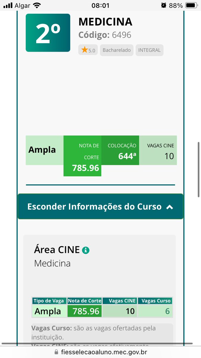 MariaEd87894077's tweet photo. manooo, algm sabe me dizer o que significa isso?? O fies mudou algum critério ou o que? Eu to acima do corte nas duas faculdades e to em posições mil vezes pior do que no sisu https://t.co/qRO3pSsKPu