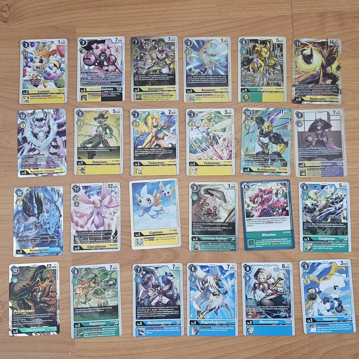 Crypta_Agate's tweet photo. I went to a card shop the other day and they were selling Digimon cards in bulk, so I went a bit crazy and got 60 cards for $6. I wasn't looking for anything specific- just whatever art I liked. https://t.co/PAUHNQ6o8M