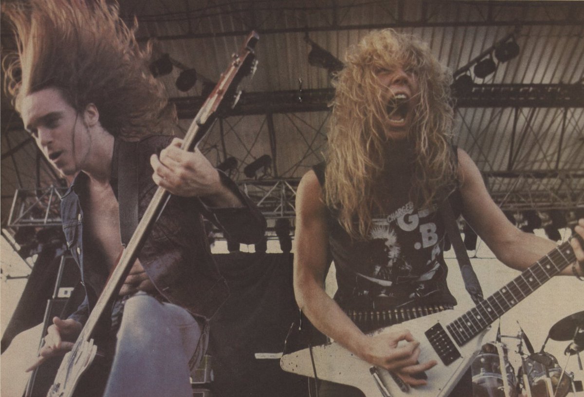 Cliff Burton and James Hetfield