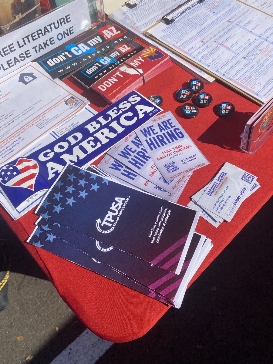 DacquelT23967's tweet image. YUMA is GROWING!
Out here putting our hands and feet to the plow, expecting good things. 
#Team YUMA
#YUMA STRONG
#ENGAGE
Don’t CA my AZ!
⁦@andybiggs4az⁩
⁦@TPAction⁩