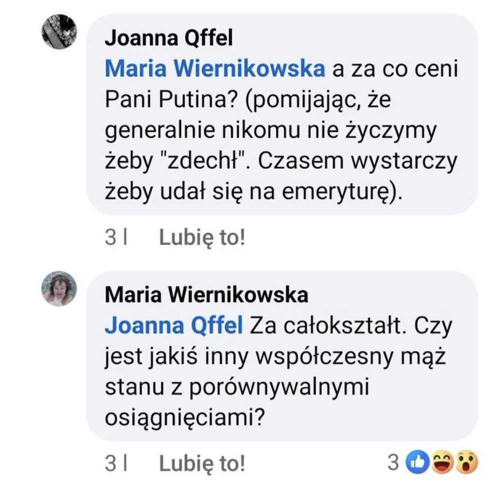 mikjak93's tweet photo. @K_Stanowski @WycieZnakomicie A jest Pan w stanie wytłumaczyć, dlaczego (bardzo słusznie) przerwał Pan rozmowę z Maciakiem i jednocześnie zatrudnił osobę, która, tak jak wyrzucony (bardzo słusznie) Maciak podziwia Putina? Ps nie jestem silniczkiem, nie lubię Pani Schnepf, to tak żeby za łatwo nie było. https://t.co/t6G6pz6vdi