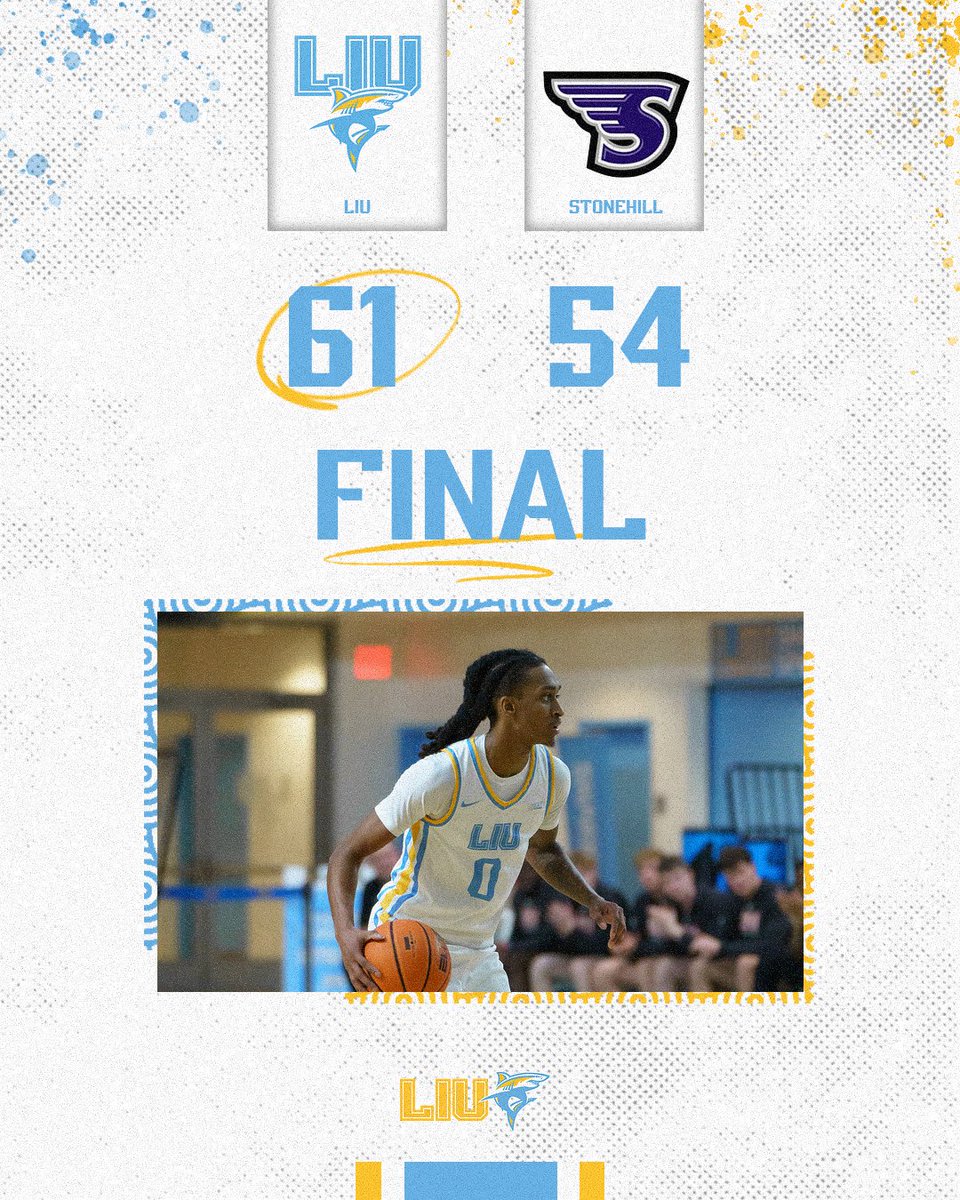 LIUBasketball's tweet image. Sharks Win!! 🏀

#FinsUp🦈