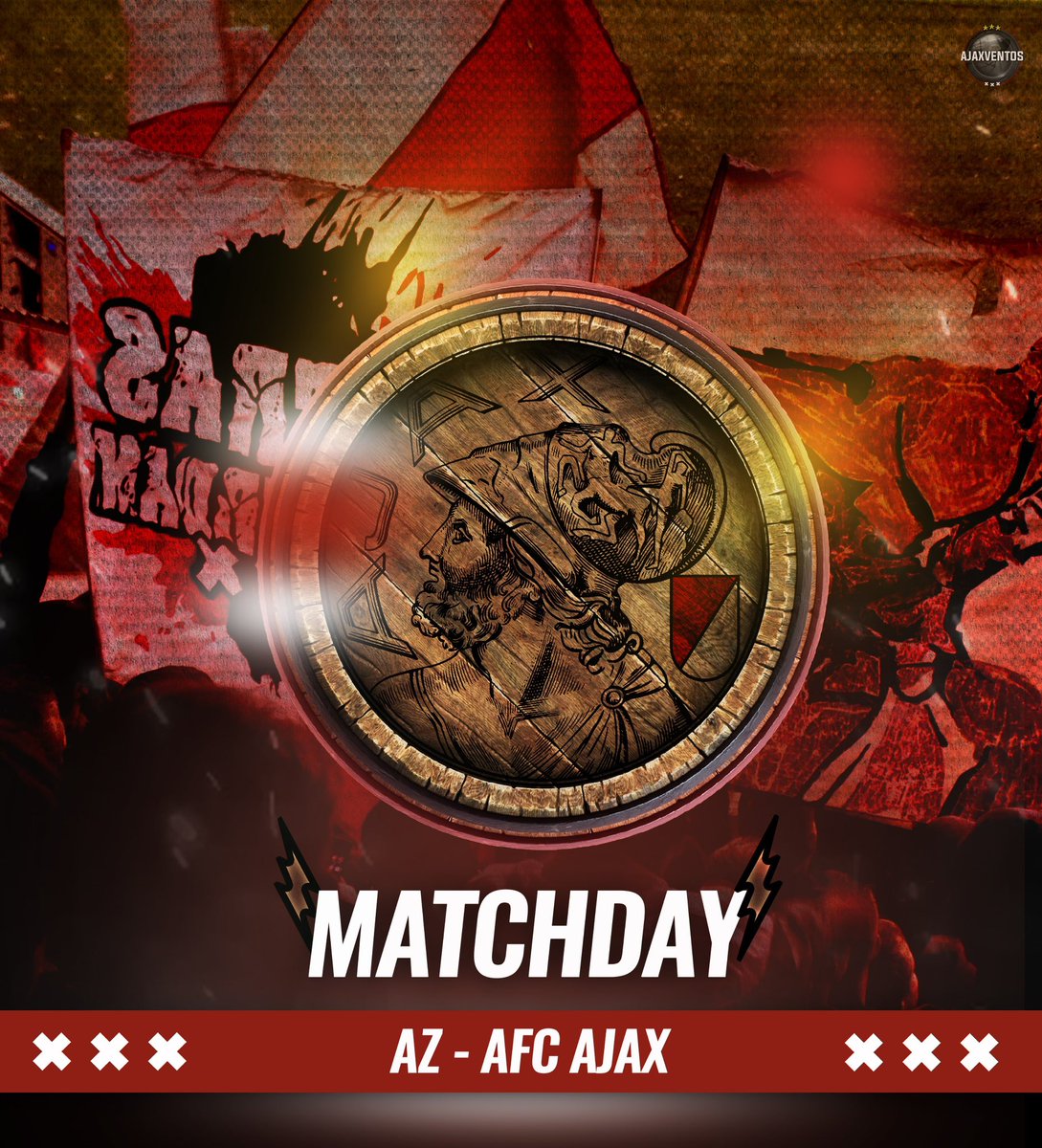 MATCHDAY! 🔥❌❌❌🔥 #Ajax #Amsterdam #AwayDays #WijZijnAjax #AzAja