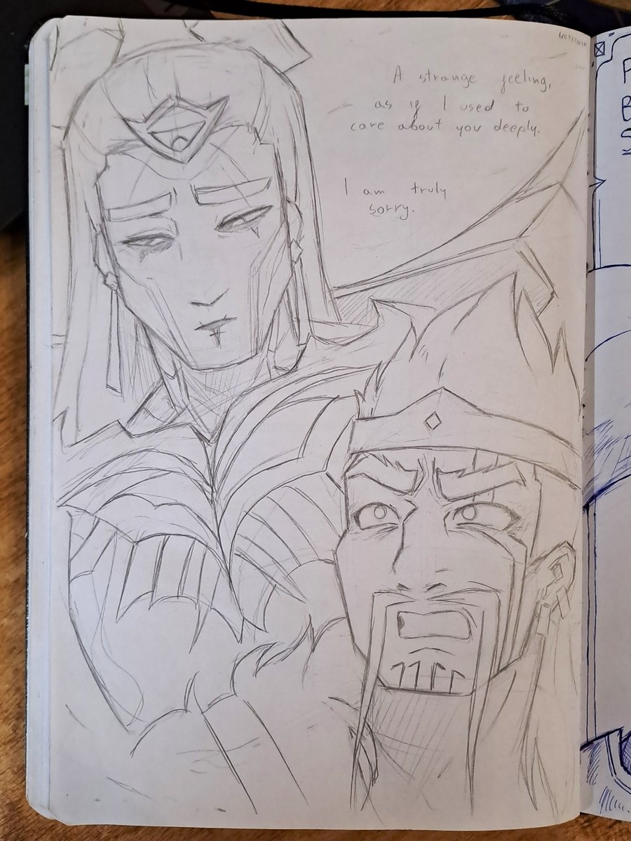KamiAnimation's tweet photo. Drazhao sketchbook doodles #drazhao #xinzhao #draven #zaahen Also wow drazhao angst https://t.co/mqxES4t9i5