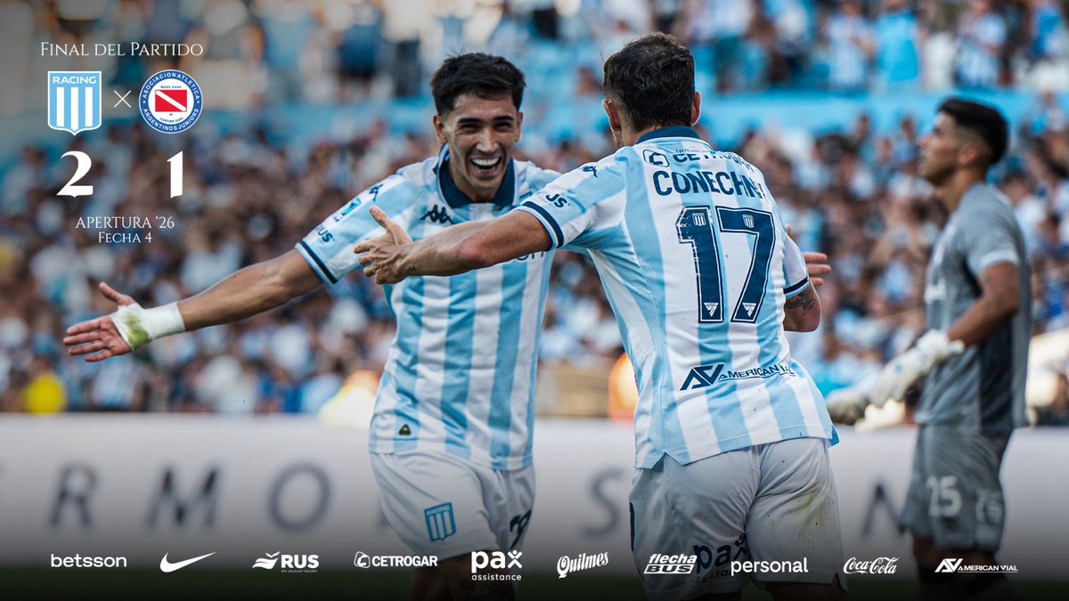 ¡¡¡¡¡𝑮𝑨𝑵𝑶𝑶𝑶𝑶𝑶 𝑹𝑨𝑨𝑨𝑨𝑪𝑰𝑰𝑰𝑰𝑰𝑵𝑮!!!!!

Con goles de Tomás Conechny y Santiago Solari venció a Argentinos.